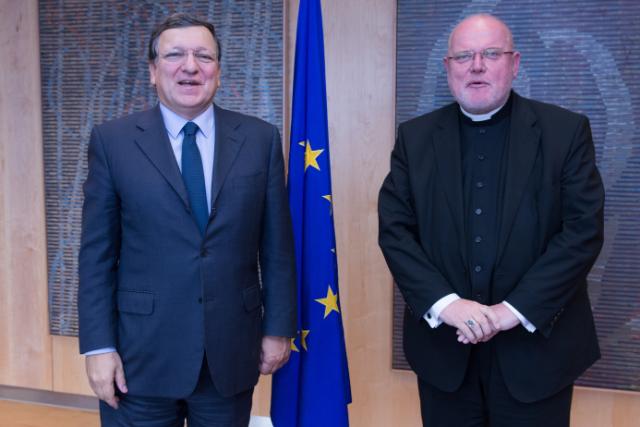 Visita del card. Reinhard Marx (COMECE) al presidente della Commissione europea Jose Manuel Barroso
