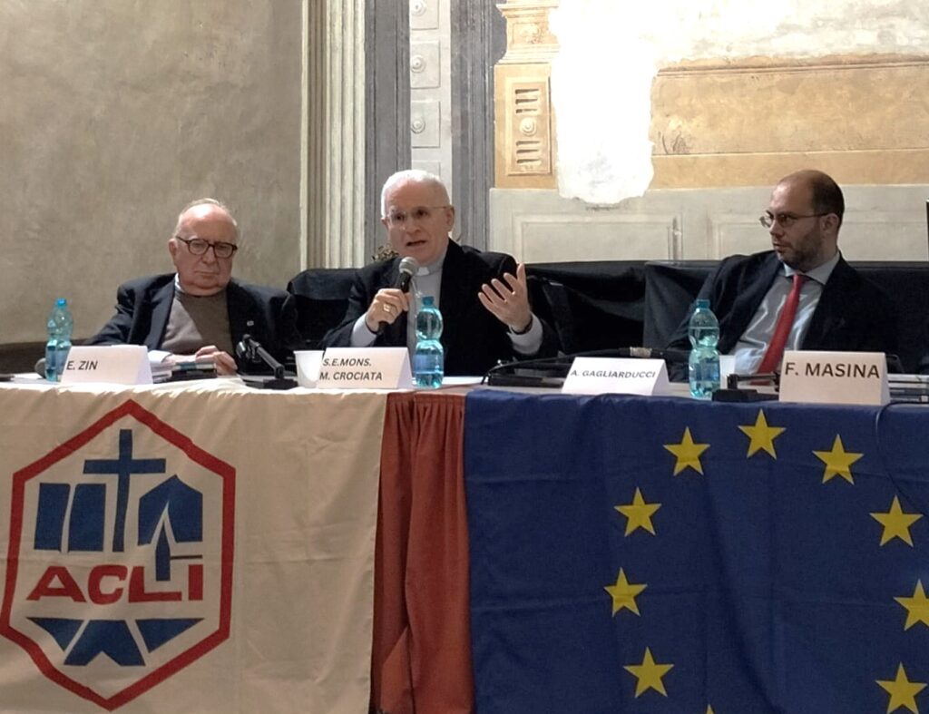I relatori della tavola rotonda: Edoardo Zin, Mariano Crociata, Andrea Gagliarducci